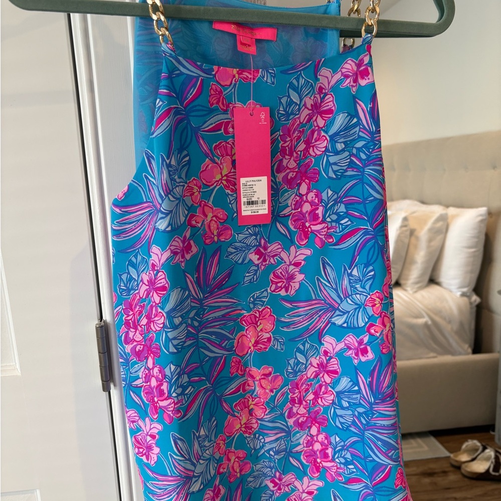 Lilly Pulitzer Tank with Pink Floral Design